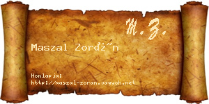 Maszal Zorán névjegykártya